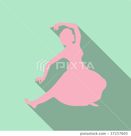 Vector illustration of Caucasian woman dancing in Vector illustration of Caucasian woman dancing in 37257605