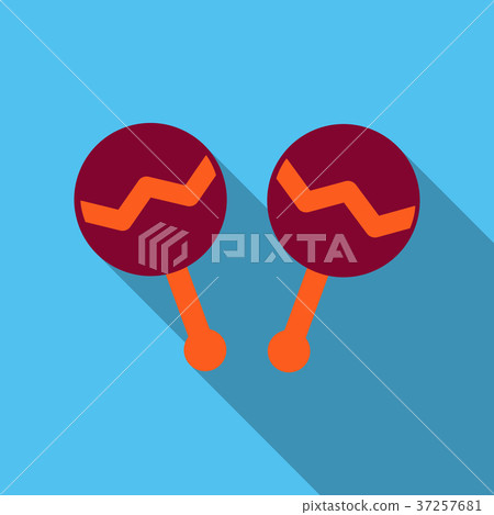 Maracas, maracas icon, musical instrument, beanbag 37257681