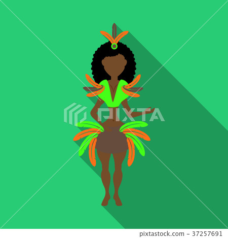 Brazilian samba dancers. Vector carnival girls Brazilian samba dancers. Vector carnival girls 37257691