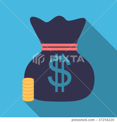 Big money bag with gold coins. Vector illustration Big money bag with gold coins. Vector illustration 37258220