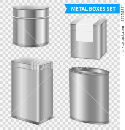 Realistic Metal Tea Boxes Set - Stock Illustration [37258854] - PIXTA