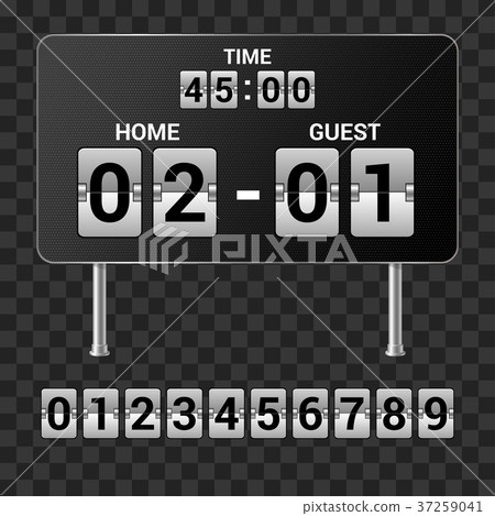 Sports scoreboard - set of realistic vector 37259041