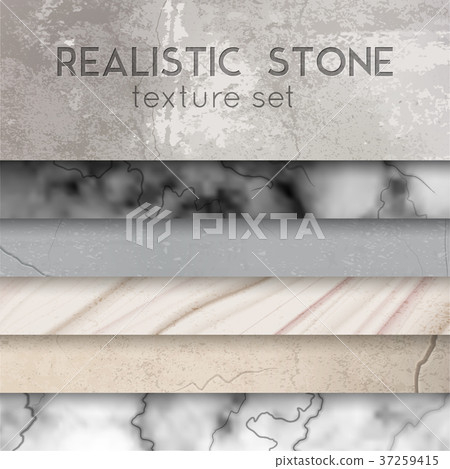 Stone Texture Samples Realistic Set - Stock Illustration [37259415] - PIXTA