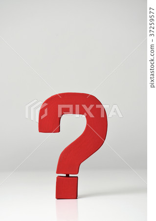 red three-dimensional question mark 37259577