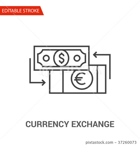 Currency exchange Icon. Thin Line Vector 37260073