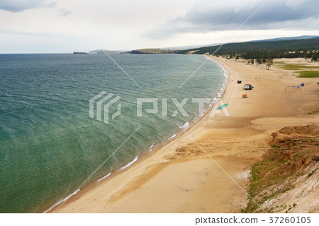Sarayskiy Bay and beach. Lake Baikal. Olkhon Sarayskiy Bay and beach. Lake Baikal. Olkhon 37260105