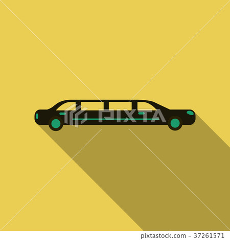 color limo. limousine. hearse. Flat vector color limo. limousine. hearse. Flat vector 37261571