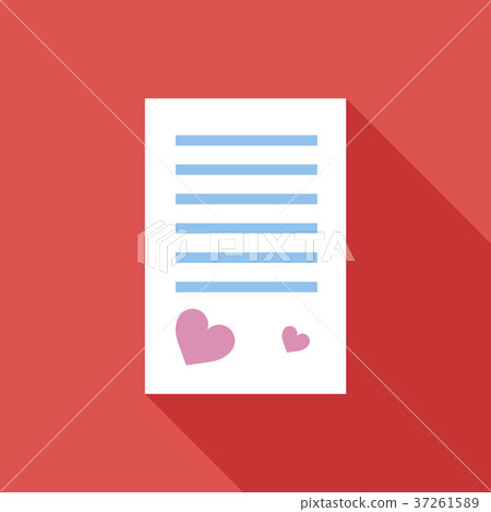 Blank paper with red heart. Free space for your Blank paper with red heart. Free space for your 37261589
