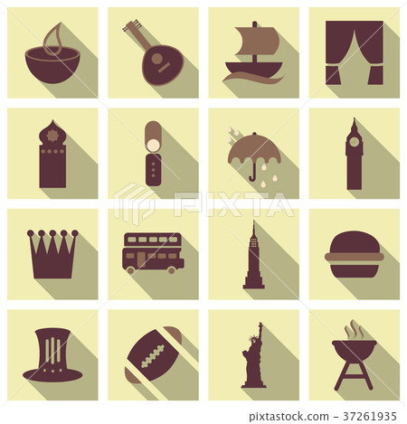 Travel symbols and Tourism signs, vector Travel symbols and Tourism signs, vector 37261935