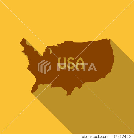 USA map in flat style with shadow USA map in flat style with shadow 37262400