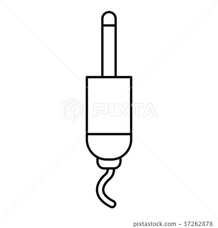 Jack cable icon , outline style - Stock Illustration [37262878] - PIXTA