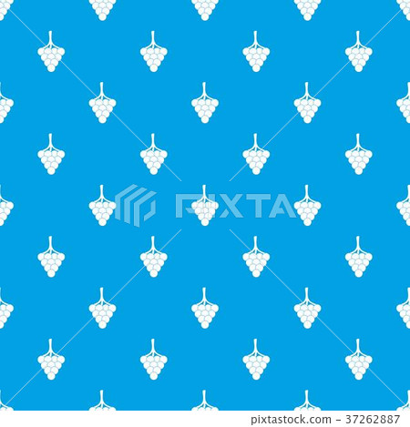 Grapes on the branch pattern seamless blue Grapes on the branch pattern seamless blue 37262887