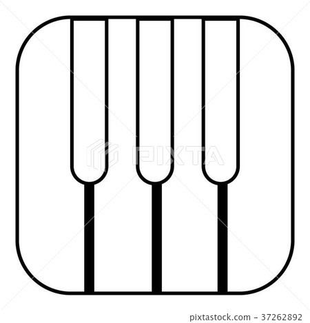 Piano keys icon , outline style Piano keys icon , outline style 37262892