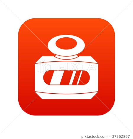 Bottle of female perfume icon digital red Bottle of female perfume icon digital red 37262897