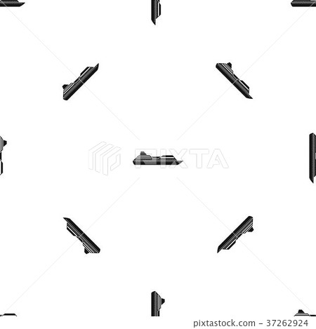 Cruise liner pattern seamless black 37262924