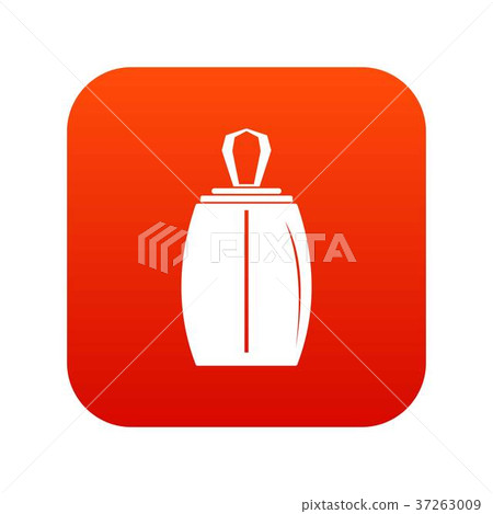Elegant woman perfume bottle icon digital red - Stock Illustration ...
