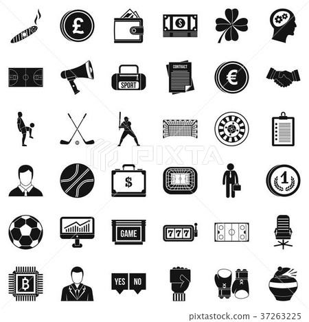 Totalizator icons set, simple style - Stock Illustration [37263225] - PIXTA