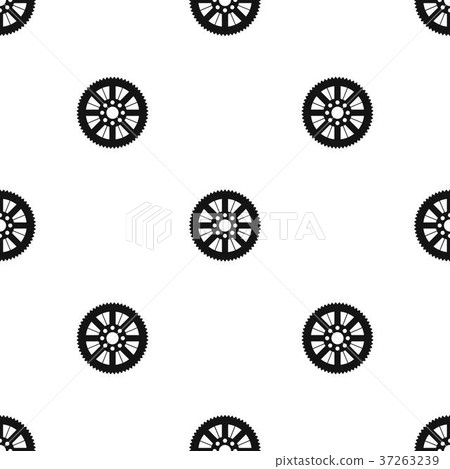 Sprocket from bike pattern seamless black 37263239