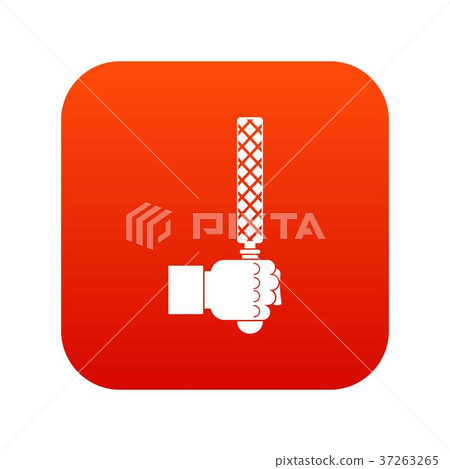File tool in man head icon digital red 37263265