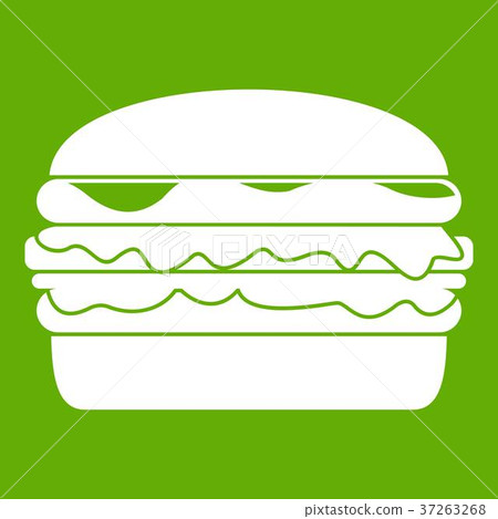 Burger icon green 37263268