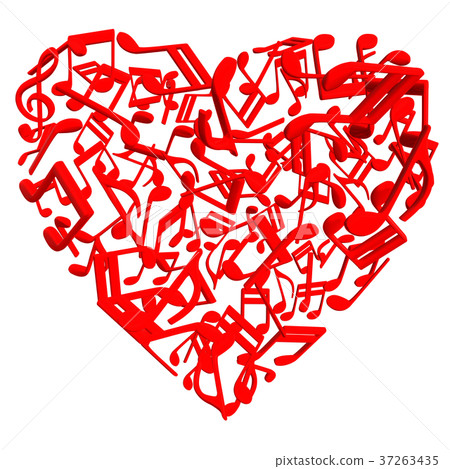 Heart image cut out of red note Heart image cut out of red note 37263435