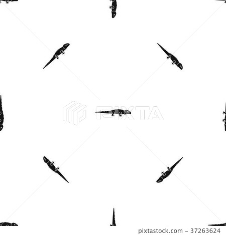 Iguana pattern seamless black 37263624