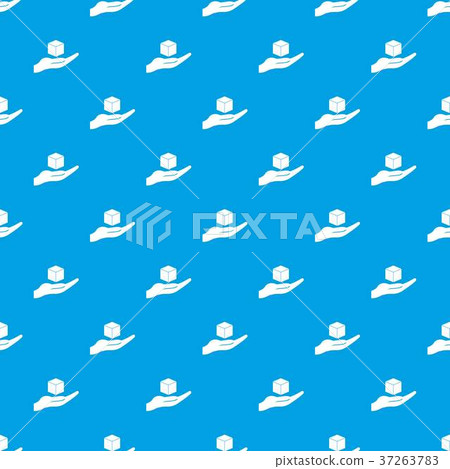 Cube 3d model pattern seamless blue Cube 3d model pattern seamless blue 37263783