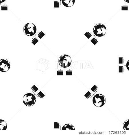 Planet and two folders pattern seamless black Planet and two folders pattern seamless black 37263805