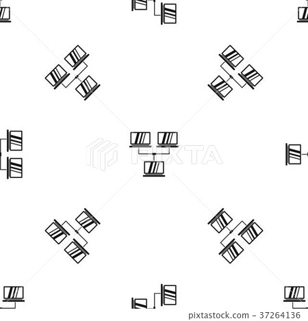 Exchange of data between computers pattern seamless black 37264136