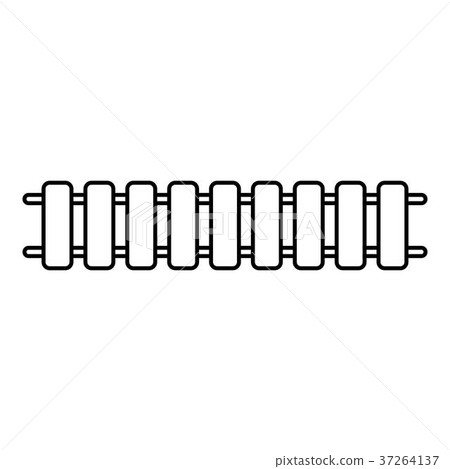 Locomotive railroad icon , outline style 37264137