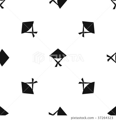 Vietnamese hat pattern seamless black 37264323