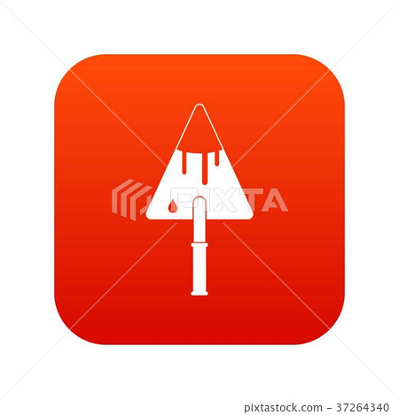 Construction trowel icon digital red Construction trowel icon digital red 37264340