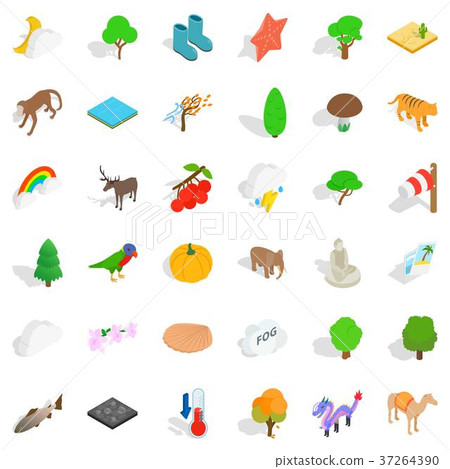 Animal icons set, isometric style Animal icons set, isometric style 37264390