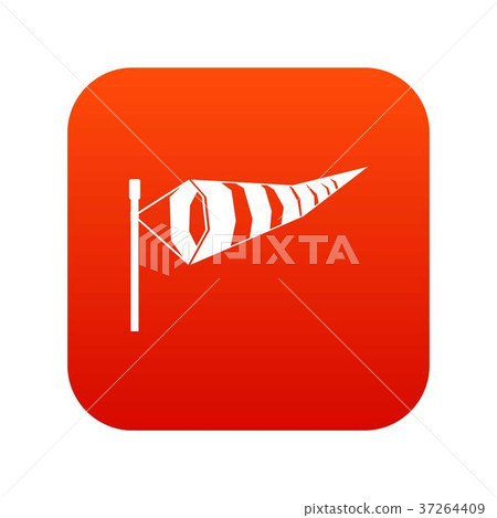 Windsock icon digital red 37264409