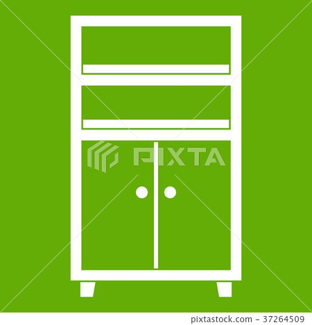Wooden cabinet icon green 37264509