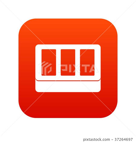 White window frame icon digital red White window frame icon digital red 37264697