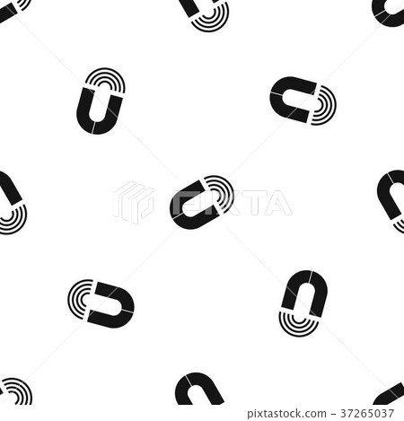 Horseshoe magnet pattern seamless black 37265037