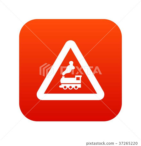 Warning Sign Railway Crossing Without Barrier Stock Illustration