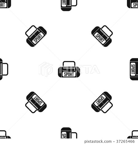 Sports bag pattern seamless black 37265466