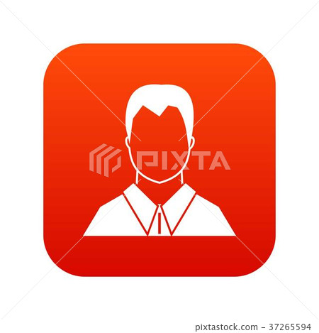 User icon digital red - Stock Illustration [37265594] - PIXTA