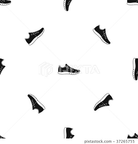 Sneakers pattern seamless black 37265755