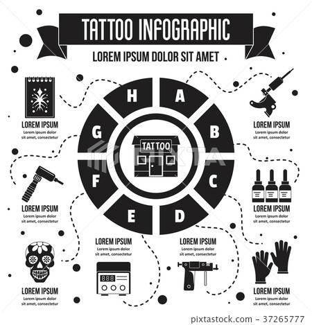 Tattoo infographic, simple style Tattoo infographic, simple style 37265777
