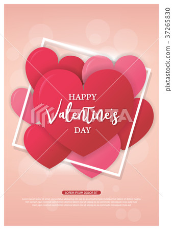 Valentines day background with balloons heart sale 37265830