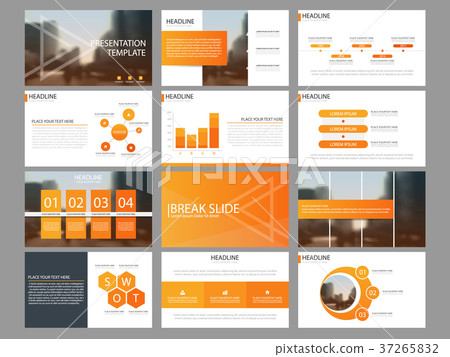 Orange Abstract presentation templates Infographic 37265832