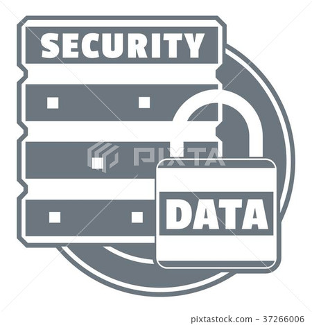 Lock data security logo, simple style Lock data security logo, simple style 37266006