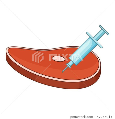 Meat injection icon, cartoon style 37266013