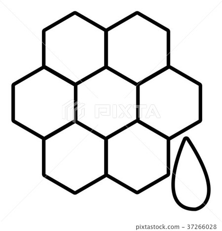 Honeycomb icon , outline style 37266028