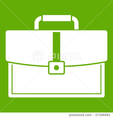 Business briefcase icon green 37266062