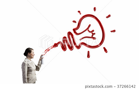 Woman spray idea concept 37266142