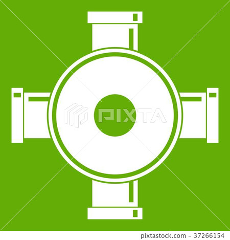 Pipe fitting icon green 37266154